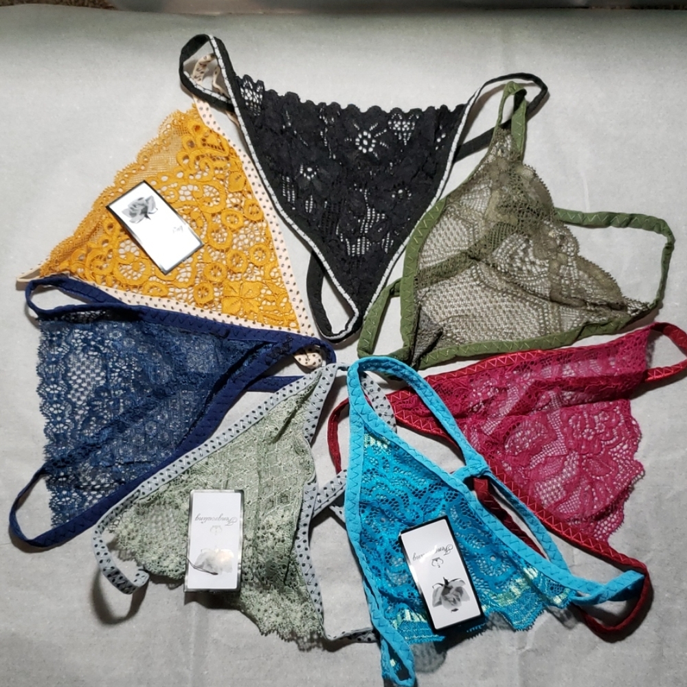 7 pairs of multi colored Women's gstring underwear
